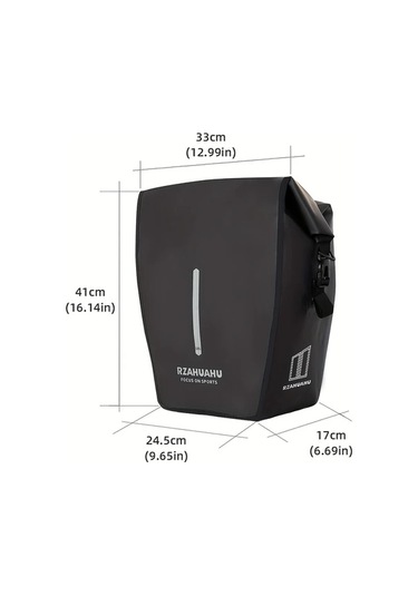 Willowhaven Gray 1 Adet Büyük 4.76gal Dayanıklı Bisiklet Arka Koltuk Çantası Reflektif Şeritli Çok Renk Seçeneği Haki