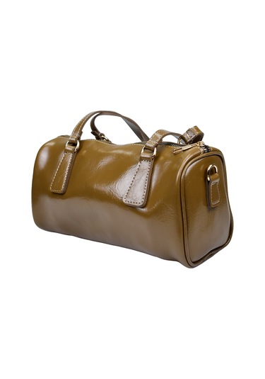 Kadın Silindir Baget El Ve Omuz Çantası Yağ Yeşili Yağ Yeşili