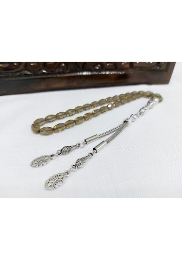 Özel El İşi Arpa Kesim Harika Zultanit Tesbih Ölçü-6,5 X 9