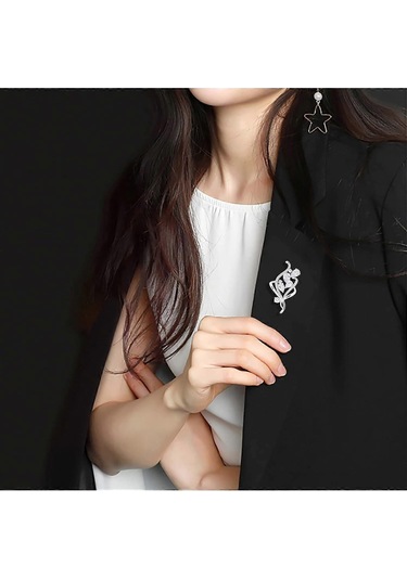 1 Adet Zirkonyum Kristal Çiçek Broş Pins Kadınlar Buketleri Kostüm Takı Hediyeler Çok Renkli