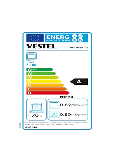 Vestel AF-7684 YS 70 L Ankastre Fırın