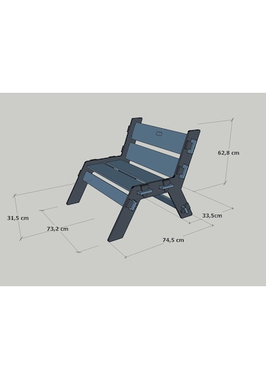 MANDU Ahşap Çocuk Bankı