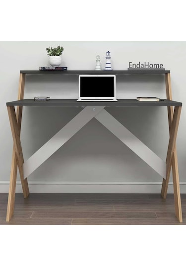 Reyo Home Enda X Ayaklı Ders Çalışma Masası 50x90cm Çam-antrasit Çam - Antrasit
