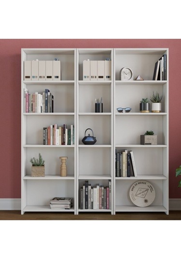 Oyku Kitaplık 130 Cm Beyaz Beyaz