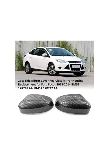 Besthome1 2012-2014 Ford Focus Karbon Ayna Kapakları - Çift Paket