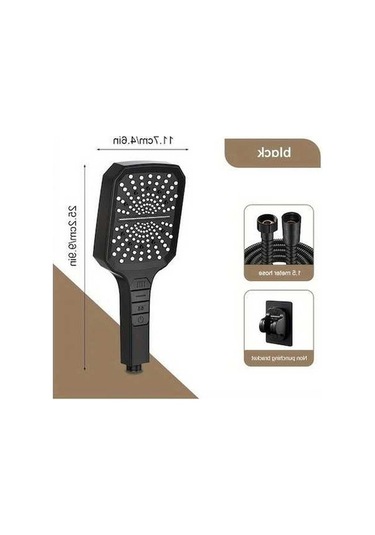 Fastbuy Challenger Musurjoy Duş Başlığı: 7 Modlu, Taşınabilir, 1.5m Hortumlu Panel