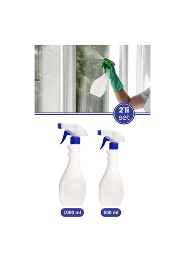 2 Li Tigerli Sıvı Püskürtücü Set, Spreyli Yağ Sirke Su Püskürtme Cam Temizlik Şişesi 1000ml+500ml