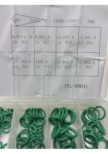 Klima O Rıng Seti Nbr 120 Parça 8 Tip