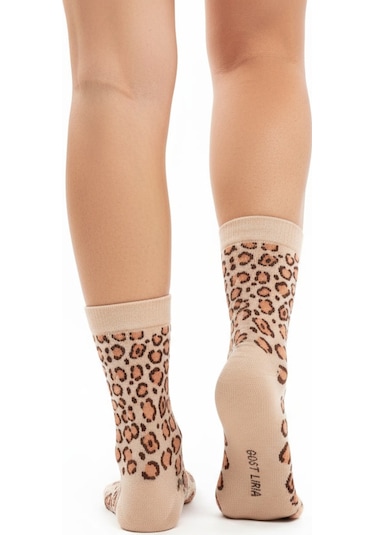 Gost Liria Leopard Socks Desenli Unisex Soket Çorap SOMON