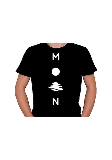 Moon Gece Ay Yıldız Karanlık Tişört Unisex T-shirt 001