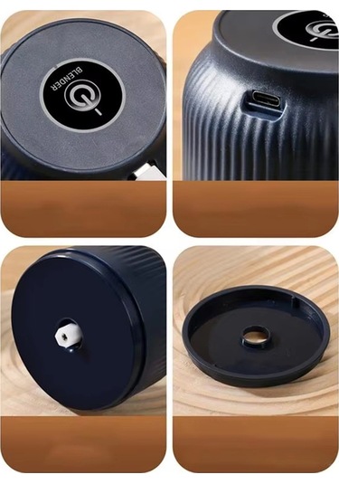 Usb Şarj Edilebilir Elektrikli Gıda Doğrayıcı - Sarımsak Presi, Kıyma Makinesi Siyah