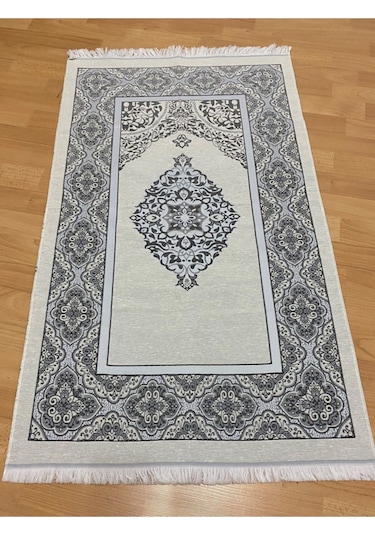 Desenli Saçaklı Hediyelik Bohçalık Tafta Gri Seccade Gri