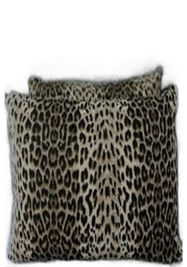 More Home Leopar Desenli Pamuklu Kumaş Kapaklı Yastık Kılıfı 2 A