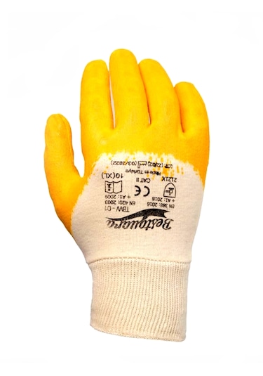 Sarı Nitril Eldiven Tbw No:10 Xl İş Eldiveni