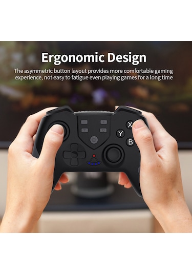 Xindoker T23 Pro Kablosuz Bluetooth Oyun Kolu - Çift Motor Titreşim, Jiroskop Fonksiyonu, Switch/switch Lite Uyumlu - Siyah Gri