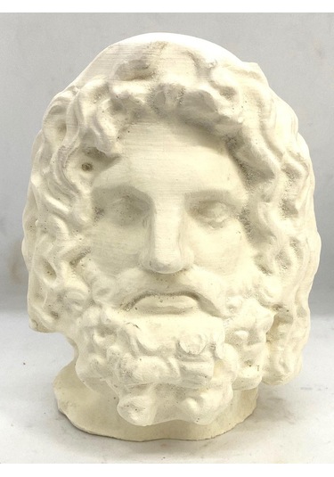 Missi Büyük Ekru Serapis Paçuli Kokulu Seramik Taş Heykel H:19 Cm