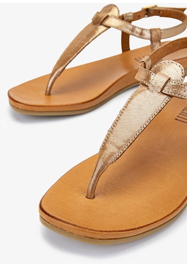 Valmenti Ola Kadın Rose Metalik Hakiki Deri Duz Sandalet 766 1541 Bn Sndlt Y24 Pudra