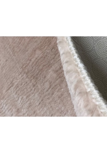 Kaymaz Taban Pofuduk Post Peluş Halı Beyaz-Antrasit-Vizon