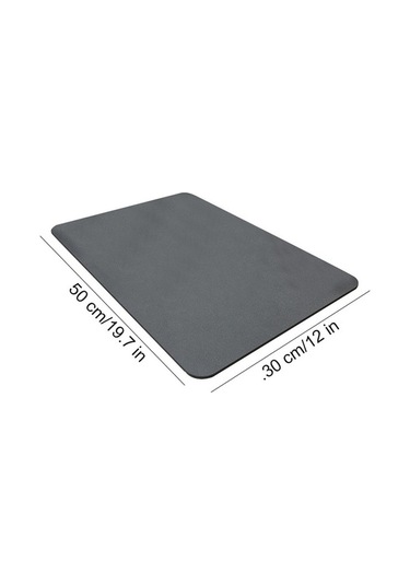 Ulzyvf Mutfak Tezgahı Su Emici Kurutucu Paspas, 30x50cm Gri, Dayanıklı Pratik Koyu Gri Koyu Gri