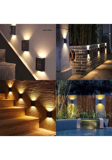 Singree "siyah Güneş Enerjili Led Duş Aydınlatma - Su Geçirmez Bahçe Ve Balkon Duvar Lambası" 112 Karakter
