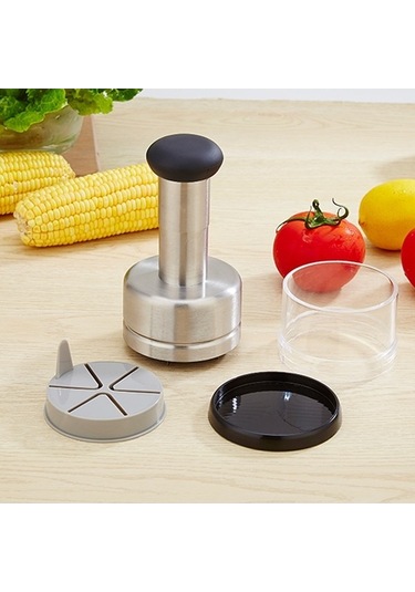 Dancemonkey Cbtx Çelik Sebze Kesici Mutfak Aletleri Soğan Ve Sarımsak Presi Gümüş