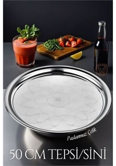 50 Cm Tepsi Sini Paslanmaz Çelik 719291