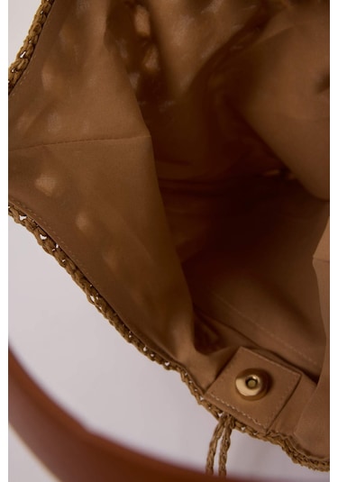 Defacto E1465axnsbg217 Kadın Hasır Omuz Çantası - Bej