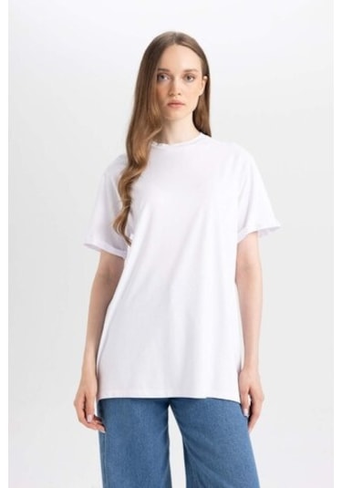 Defacto Regular Fit Kısa Kollu 2li Basic Tişört Tunik D5479axnsbk21 Siyah