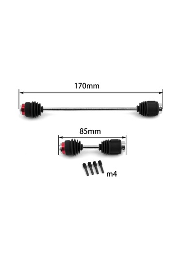 Samdoo Traxxas Summit 1/10 İçin Metal Çelik Merkezi Vites Shaft Seti Cvd防尘lu Yer Değiştirme Parçası Bjm473 Siyah 5650r