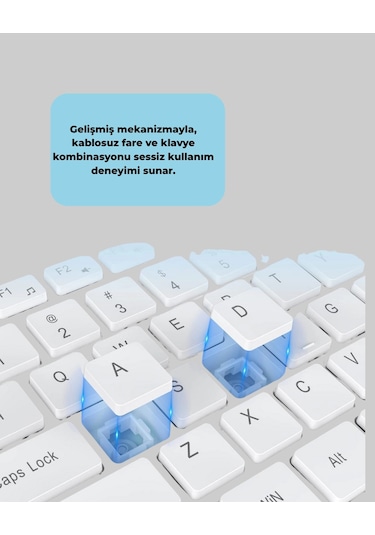 Ofis Ve Ev Kullanımı İçin Kablosuz Klavye Fare Seti - Ergonomik Ve Pratik