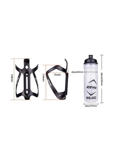 Suntek Dağ Bisikleti Su Şişesi Kafesi, İçecek Sağlam Siyah Siyah