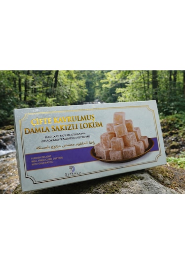 Dırkalı Çifte Kavrulmuş Damla Sakızlı Lokum 250 G