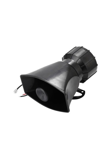 Fortunelane 12v 80w Araba Sireni Hoparlörü, 7 Farklı Ses, Konuşma Mikrofonu, 200db, Siyah Plastik