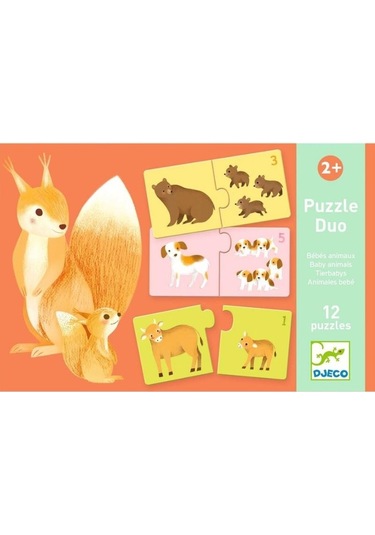 Djeco Ikili Puzzle / Baby Animals