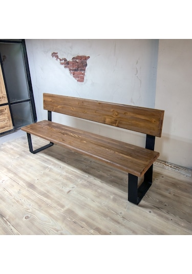 Deryawood Masif Ağaç Arkalıklı Bank