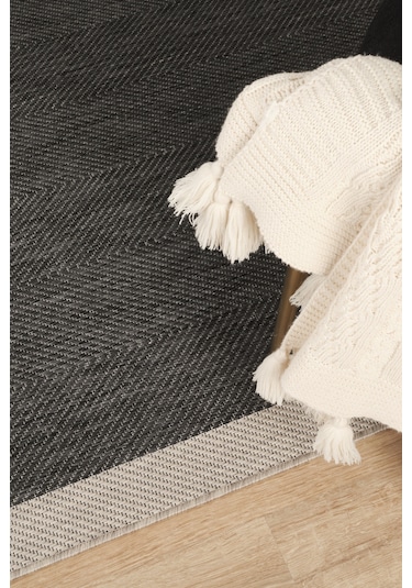 Sisalux 3089 Antrasit Sisal Dokuma Jüt Kilim Hav Toz Vermez Halı Salon Mutfak Oturma Odası Halısı Antrasit