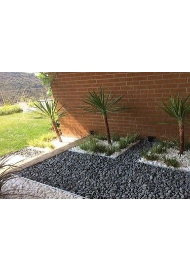 Siyah Dolomit Taşı 25 KG 4-6 CM Bahçe Taşı Siyah Bazalt Taşı