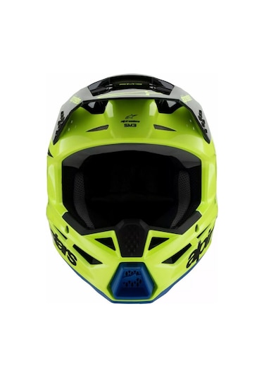 Alpinestars Sm3 Youth Radium Off-road Çocuk Genç Motosiklet Kaskı Sarı Siyah Mavi