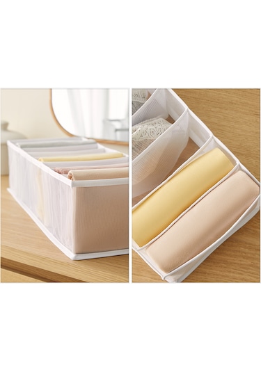 Ocean Home Textile 3'lü 8 Bölmeli Beyaz Renk File Çekmece İçi Düzenleyici Set