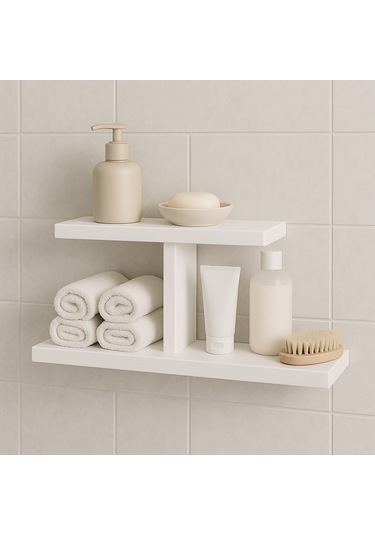 Duvara Monte Dekoratif T Raf Beyaz