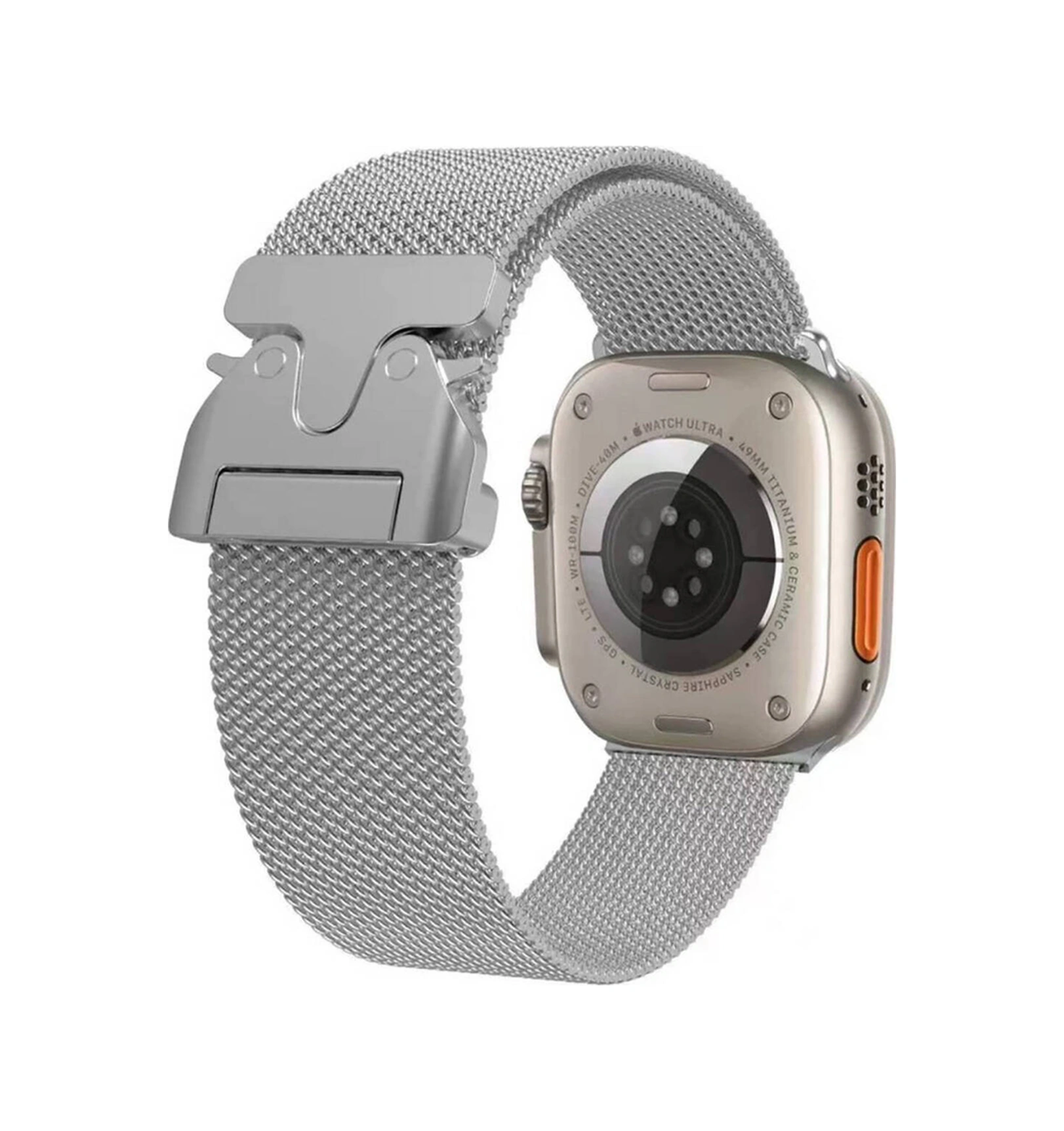 Adige Apple Watch 11 46mm Kordon Kayış Hasır Metal Krd-25