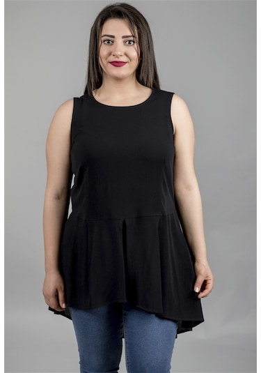 Belden Detaylı Uzun Tunik-siyah Siyah