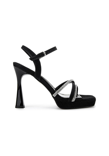 Tamer Tanca Kadın Suni Deri Siyah Topuklu Ayakkabı 1065 501 Bn Ayk Y25 Sıyah Siyah