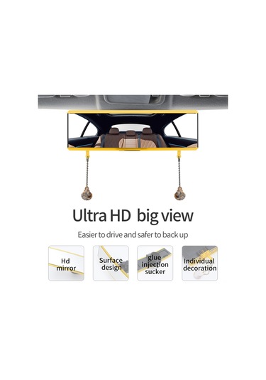 Lemestar 10 İnç Geniş Açılı Otomobil Dikiz Aynası - Kör Noktaları Azaltan Anti-parlak Ve Ayarlanabilir Evrensel Model