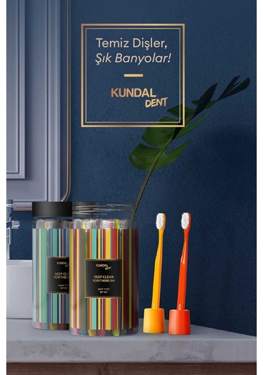 Kundal Deep Clean Toothbrush Hard Type Diş Fırçası 16'lı