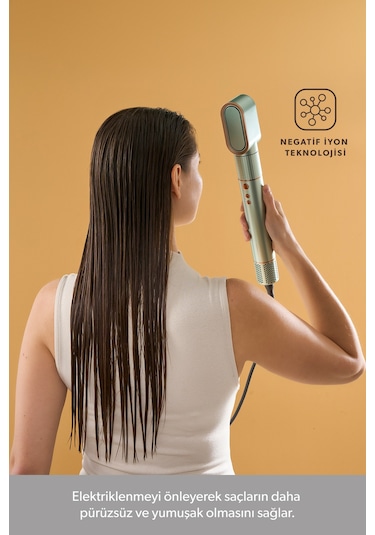 Homend Hairmony 4606H Saç Kurutma ve Şekillendirme Seti Su Yeşili
