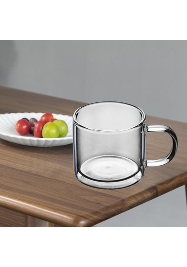 Homyl 250 Ml Cam Bardak Şampanya İçme Bardağı Yuvarlak Gri Gri