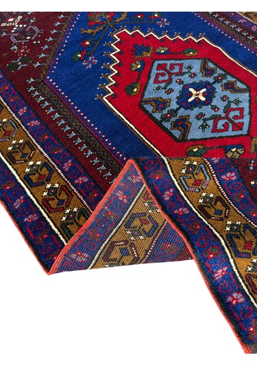 El Dokuma Sıfır Büyük Yahyalı Halısı 130x225 Kök Boya Yün Halı Lacivert