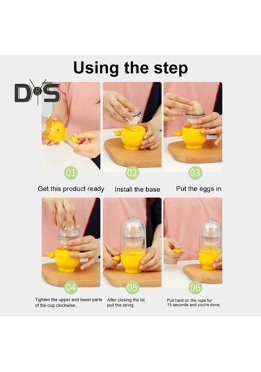 Novahub Yumurta Sarısı Gıda Sınıfı Yumurta Mikseri Blender Çevre Dostu Yumurta Sarısı Beyaz Mikser Karıştırıcı Çalkalayıcı 15x6x6cm Ev Mutfakları İçin Sarı