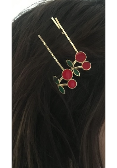 Kadın Gold Kiraz Model Tel Toka 2'li Gold